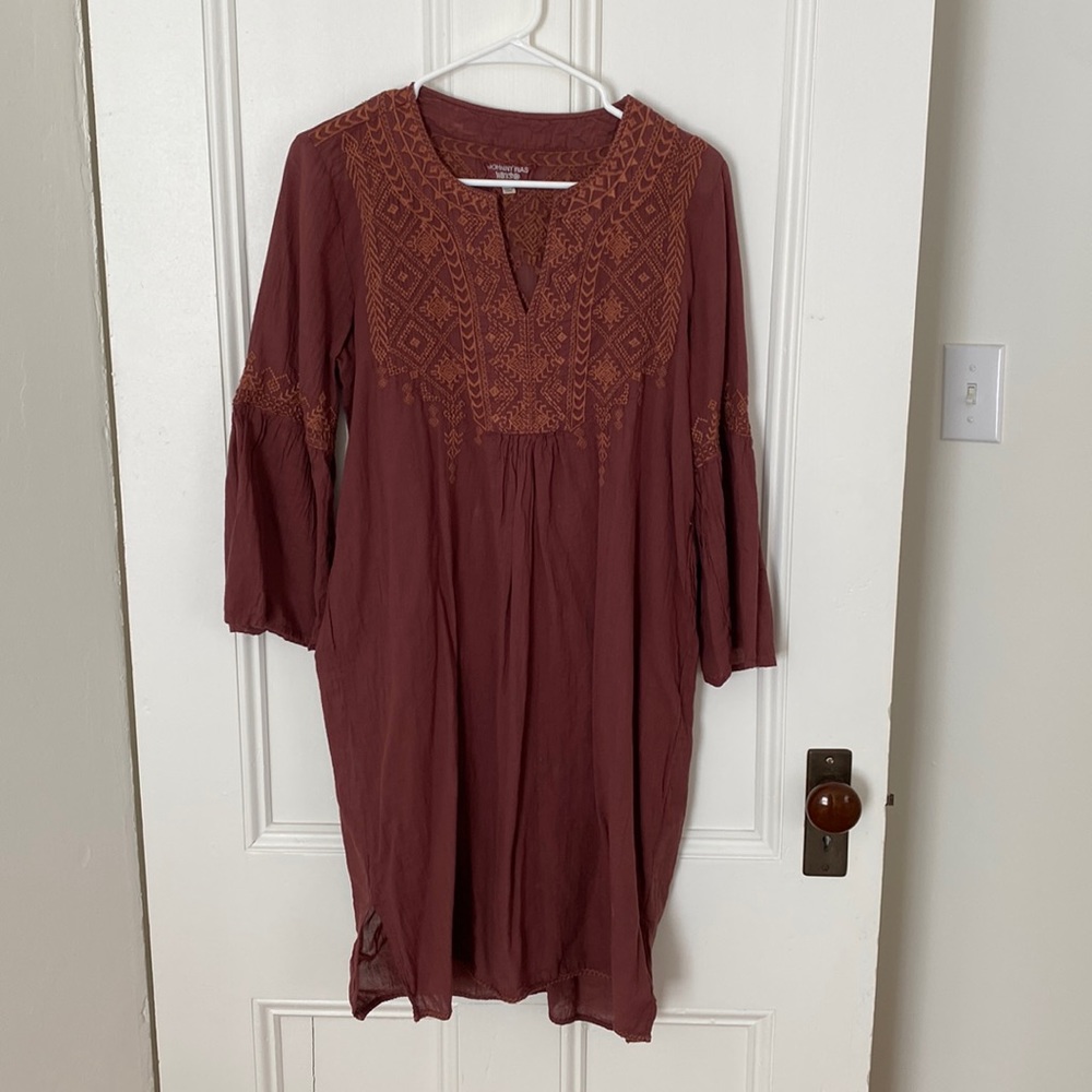 Boho embroidered dress/coverup